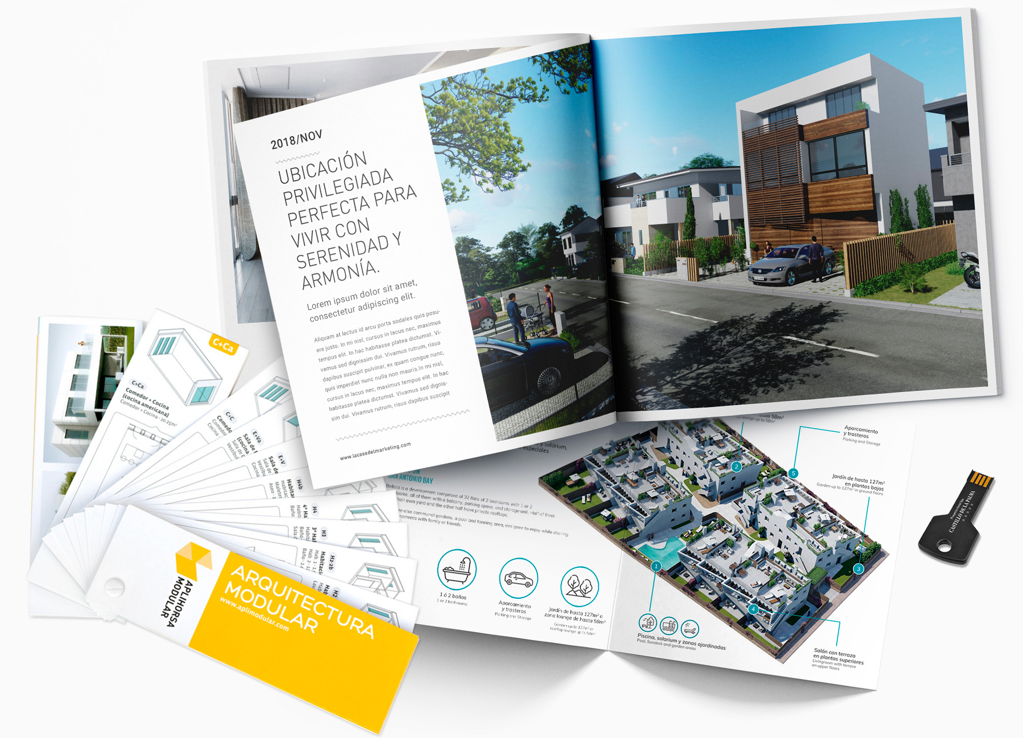 diseño de catalogos y flyers para promociones inmobiliarias